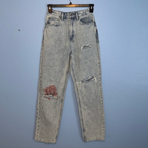 Ksubi Jeans Womens 27x32 Blue Wide Leg High Rise Light Wash. B2 - Picture 1 of 7